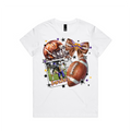 Helmet Bow Football DB Design Women's Tee