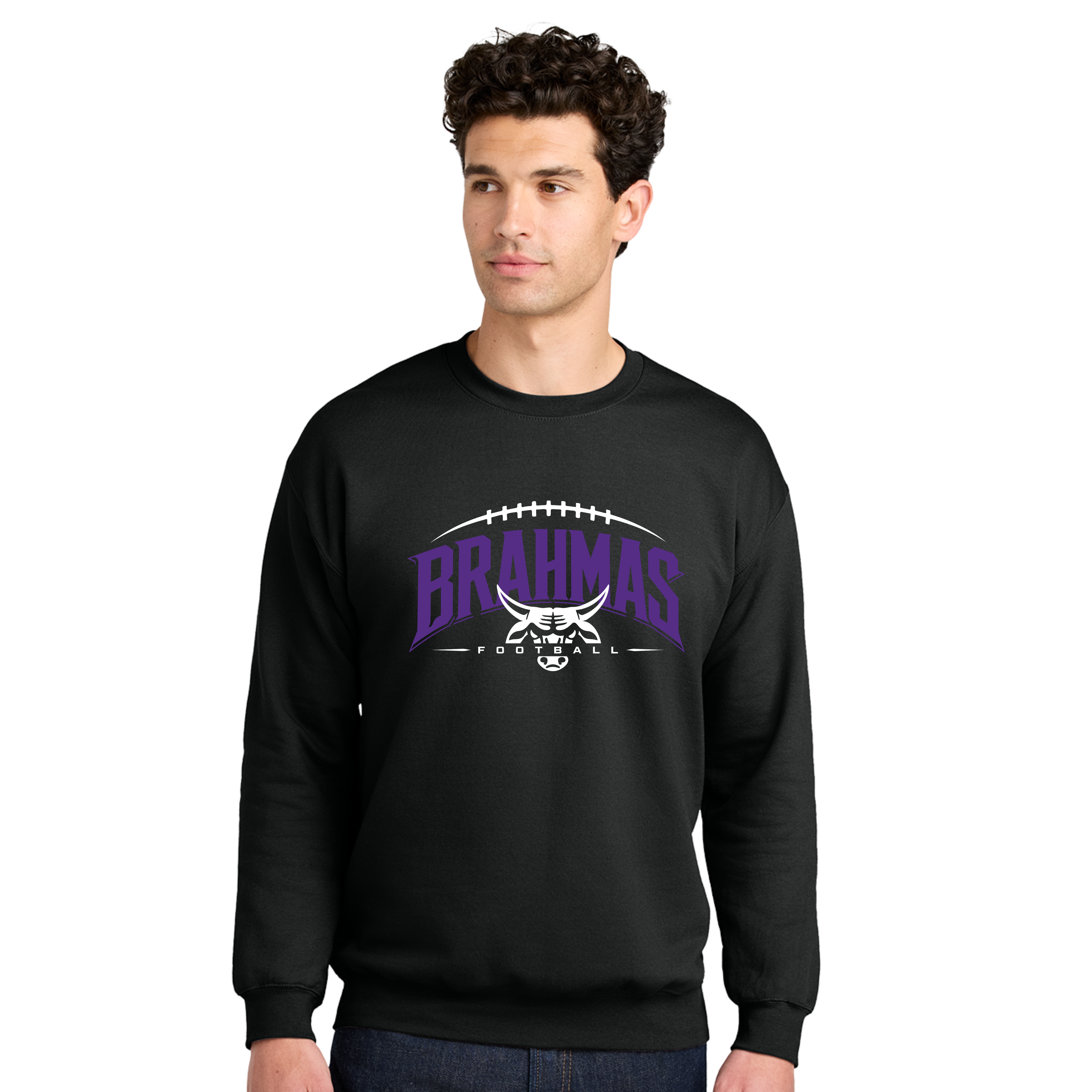 Brahmas Football D7 Crewneck Unisex Sweater