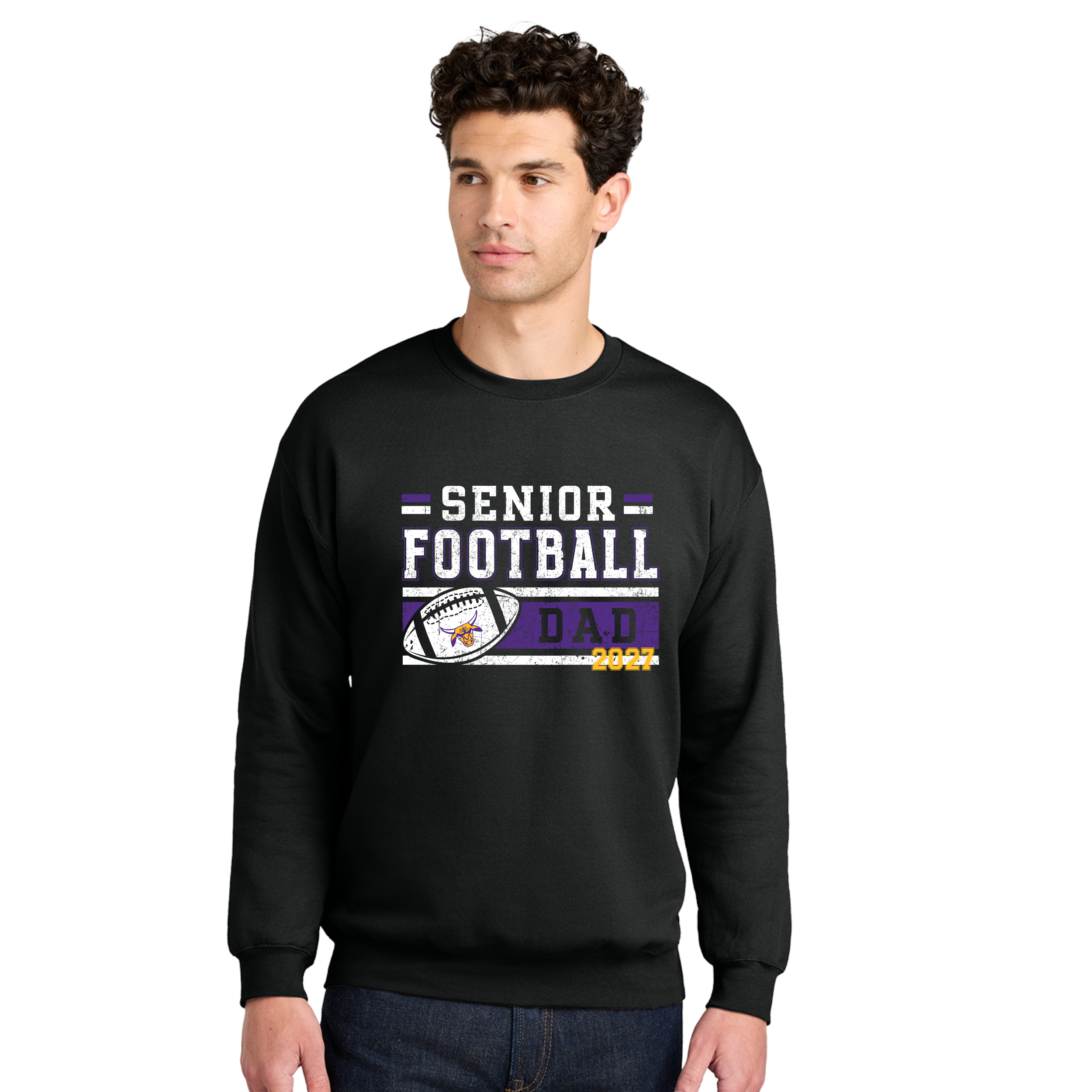 Senior Football Dad D9-1 Crewneck Sweater
