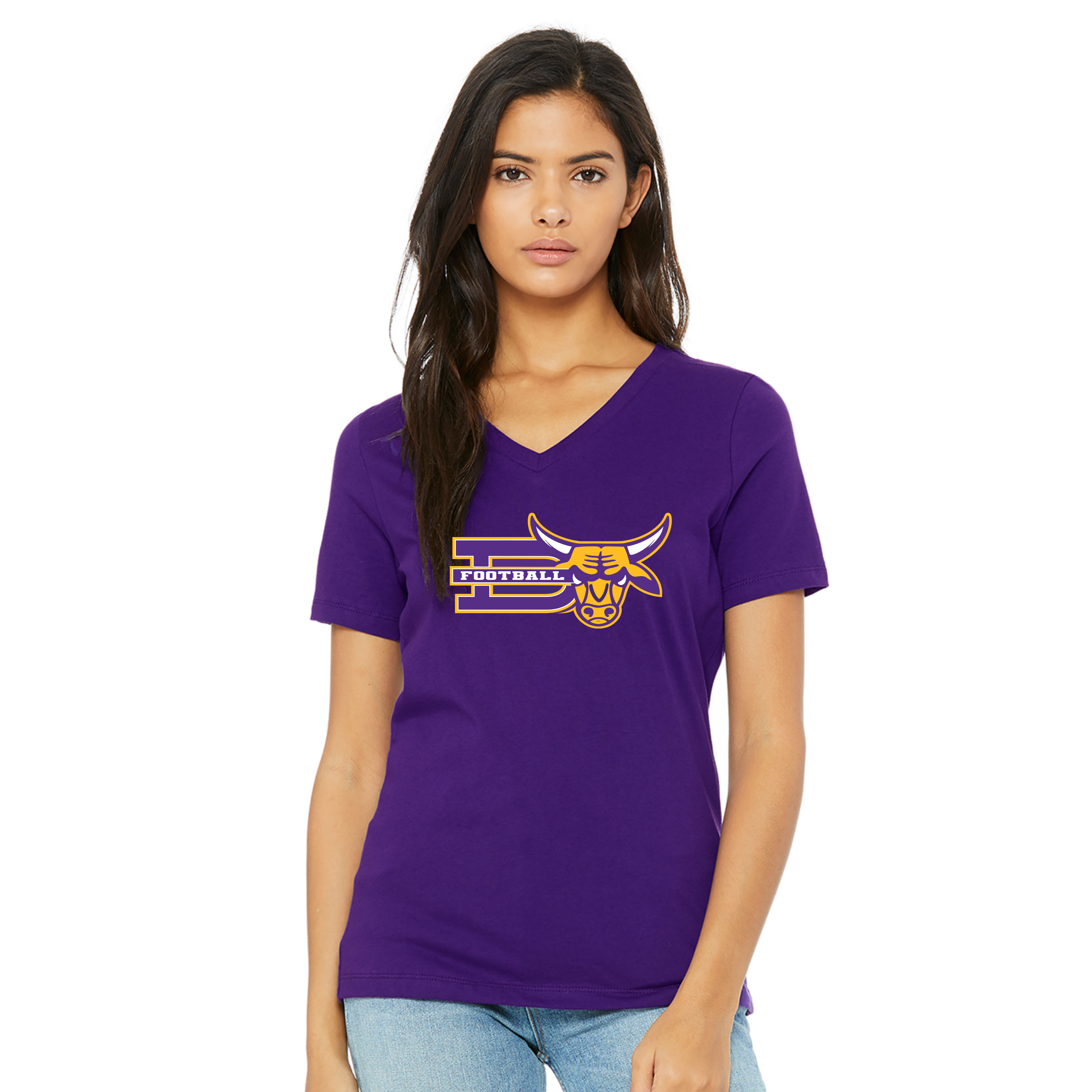 D Brahma Logo Women's V Neck Tee